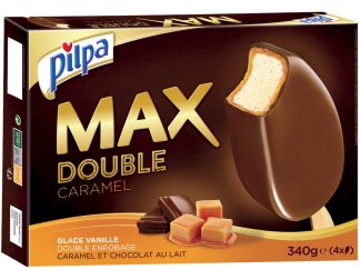 4 BATONNETS MAX DOUBLE VANILLE CHOCOLAT LAIT CARAMEL